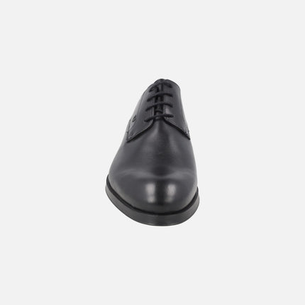 Empire men's black leather lace-up shoes