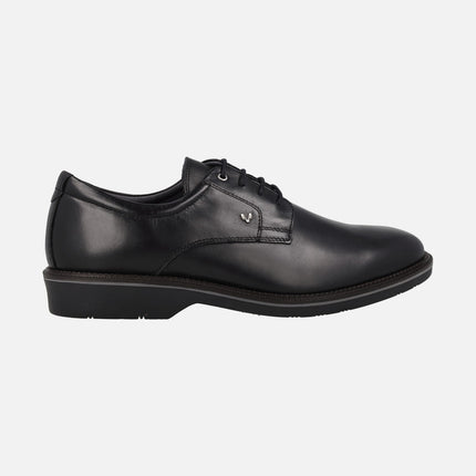Watford men's black leather lace-up shoes