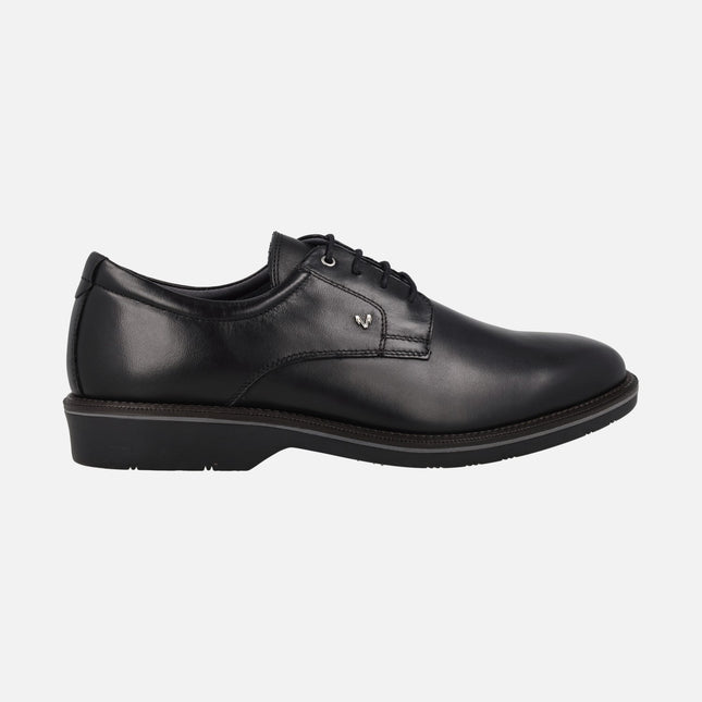 Watford men's black leather lace-up shoes