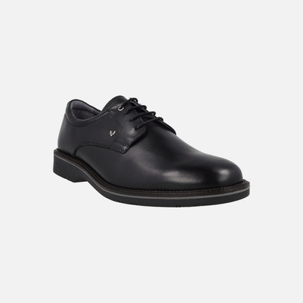 Watford men's black leather lace-up shoes