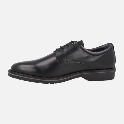 Watford men's black leather lace-up shoes