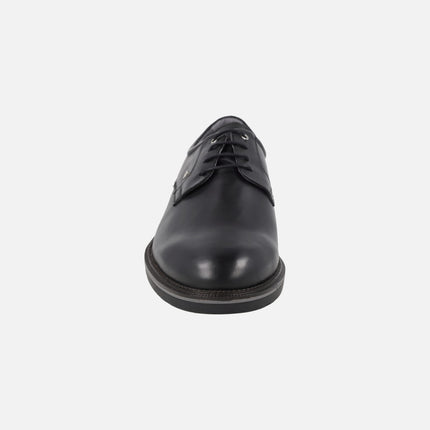 Watford men's black leather lace-up shoes