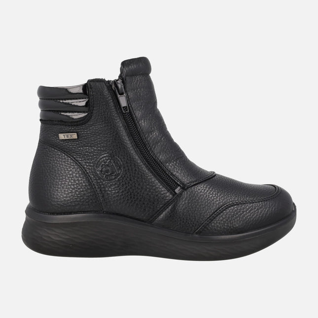 Botines negros de piel estilo deportivo con membrana TEX