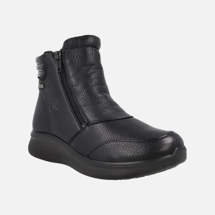 Botines negros de piel estilo deportivo con membrana TEX