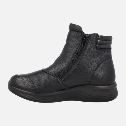 Botines negros de piel estilo deportivo con membrana TEX