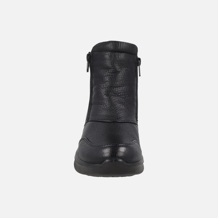 Botines negros de piel estilo deportivo con membrana TEX
