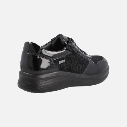 SPECIAL WIDTH black patent leather shoes with waterproof membrane