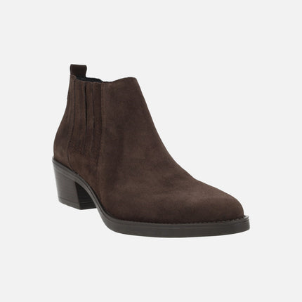 Botines chelsea de tacón estilo cowboy