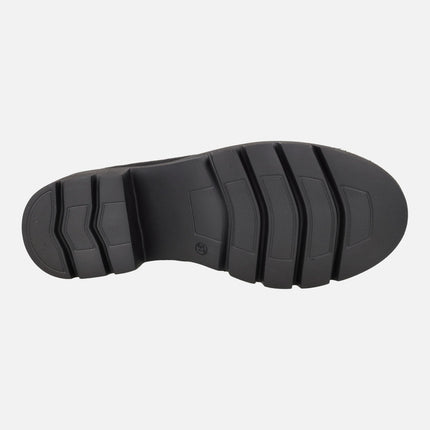 Botines de tacón en tejido efecto ante con membrana V-DRY