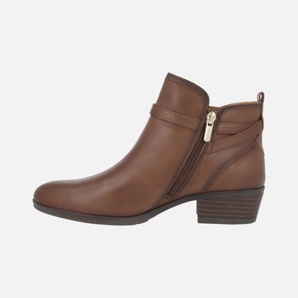 Daroca leather ankle boots with buckled strap detail