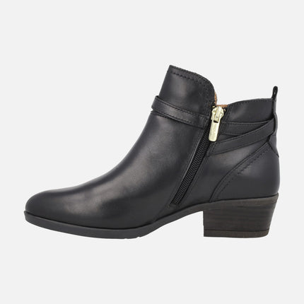 Daroca leather ankle boots with buckled strap detail