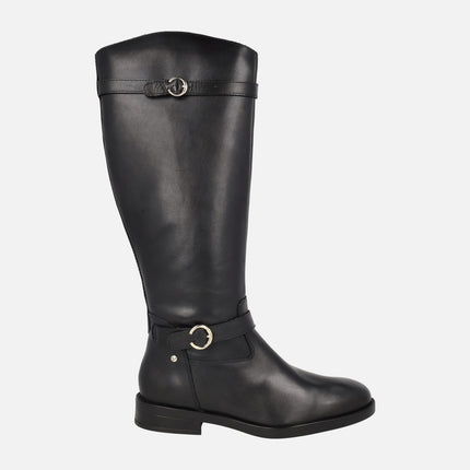 Botas altas de piel con hebillas Puertollano