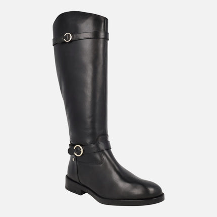 Botas altas de piel con hebillas Puertollano