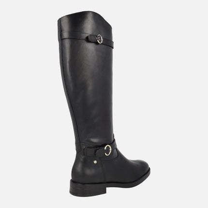 Botas altas de piel con hebillas Puertollano