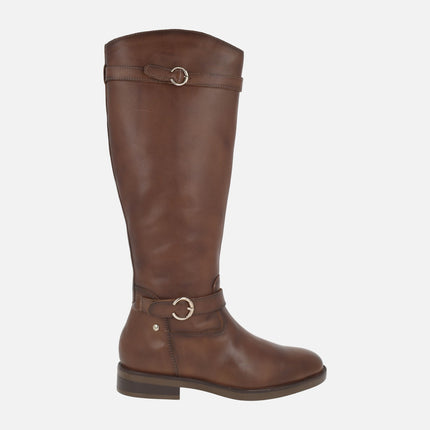 Botas altas de piel con hebillas Puertollano