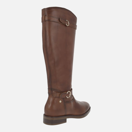 Botas altas de piel con hebillas Puertollano