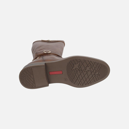 Botas altas de piel con hebillas Puertollano