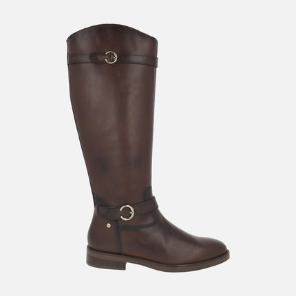 Botas altas de piel con hebillas Puertollano