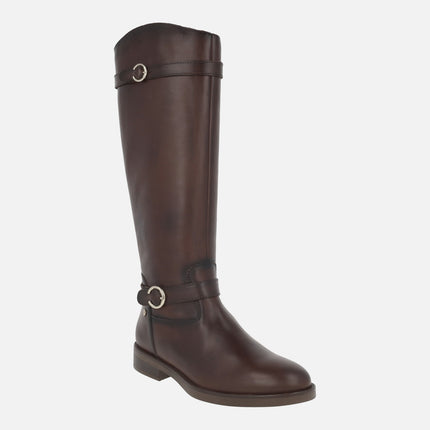 Botas altas de piel con hebillas Puertollano