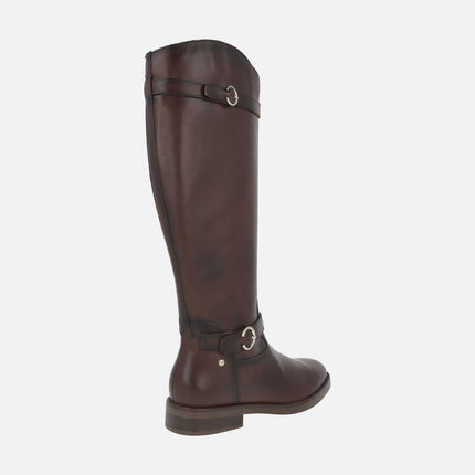 Botas altas de piel con hebillas Puertollano