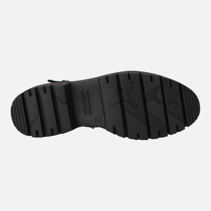 Botines negros de piel con cordones Vicar