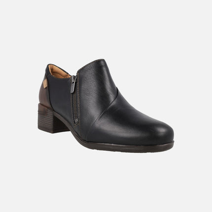 High-top leather shoes with zipper Malaga