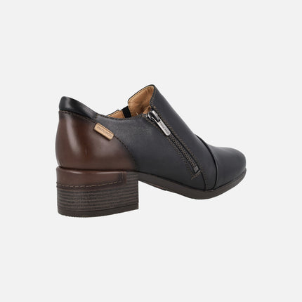 High-top leather shoes with zipper Malaga
