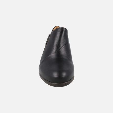 High-top leather shoes with zipper Malaga