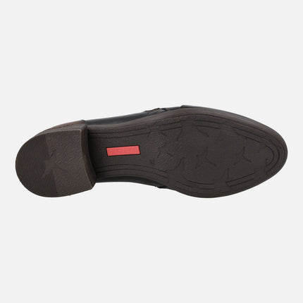 High-top leather shoes with zipper Malaga