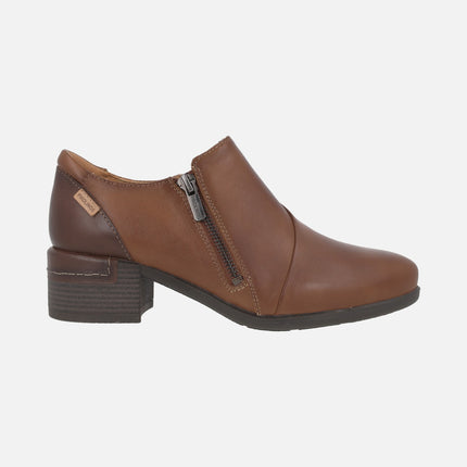 High-top leather shoes with zipper Malaga