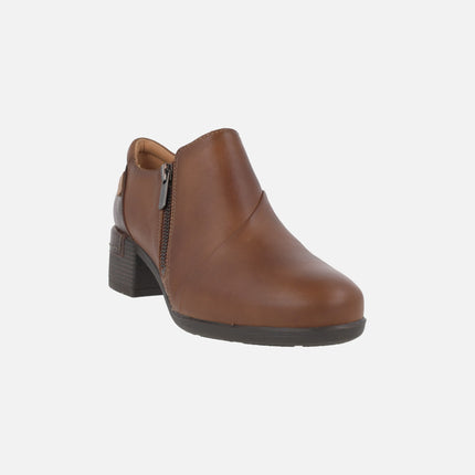 High-top leather shoes with zipper Malaga