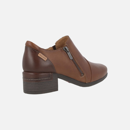 High-top leather shoes with zipper Malaga