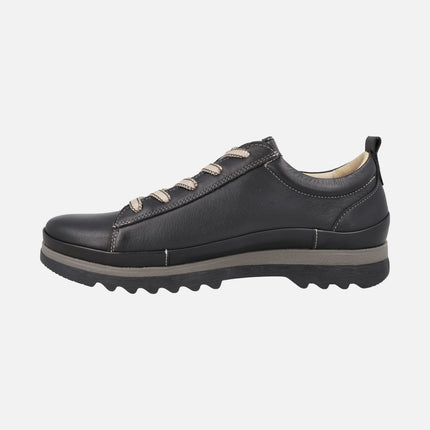 Zapatos de piel para mujer VIGO con cordones y cremallera