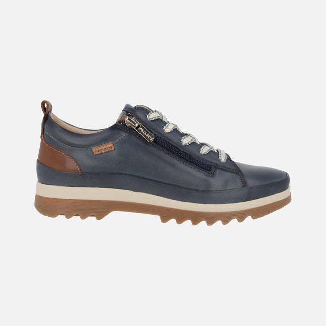 Zapatos de piel para mujer VIGO con cordones y cremallera