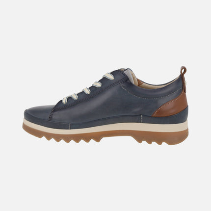 Zapatos de piel para mujer VIGO con cordones y cremallera
