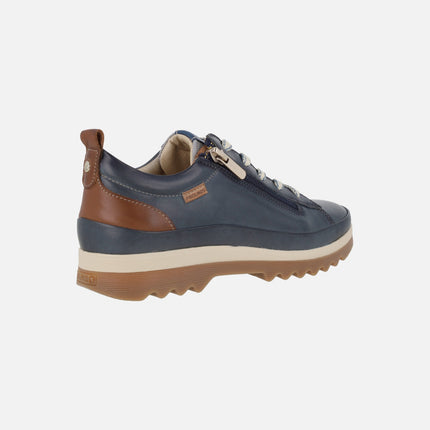 Zapatos de piel para mujer VIGO con cordones y cremallera