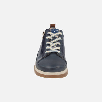 Zapatos de piel para mujer VIGO con cordones y cremallera