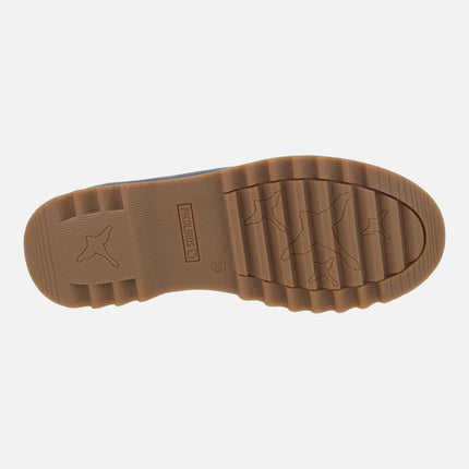 Zapatos de piel para mujer VIGO con cordones y cremallera