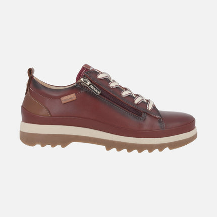 Zapatos de piel para mujer VIGO con cordones y cremallera
