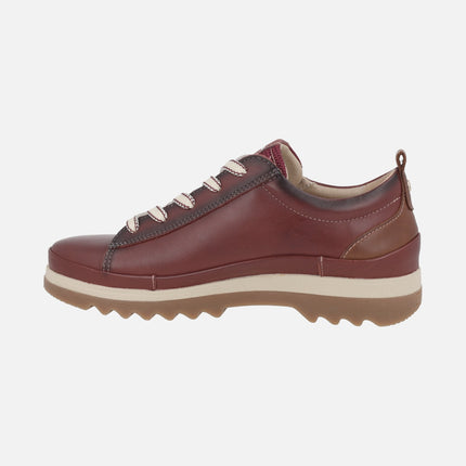 Zapatos de piel para mujer VIGO con cordones y cremallera