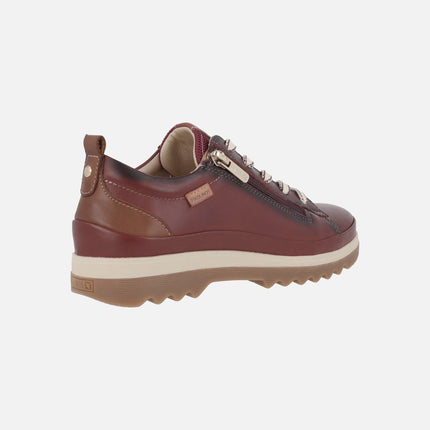 Zapatos de piel para mujer VIGO con cordones y cremallera