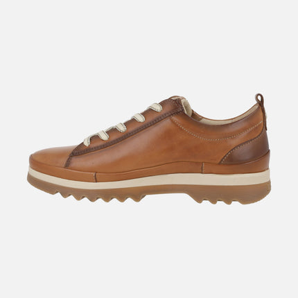 Zapatos de piel para mujer VIGO con cordones y cremallera