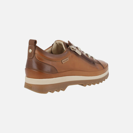 Zapatos de piel para mujer VIGO con cordones y cremallera
