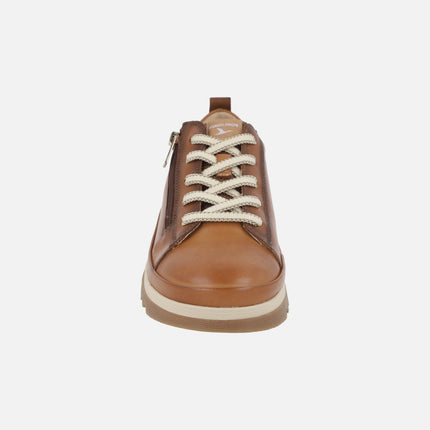 Zapatos de piel para mujer VIGO con cordones y cremallera
