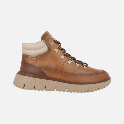Segovia sports style brown leather ankle boots