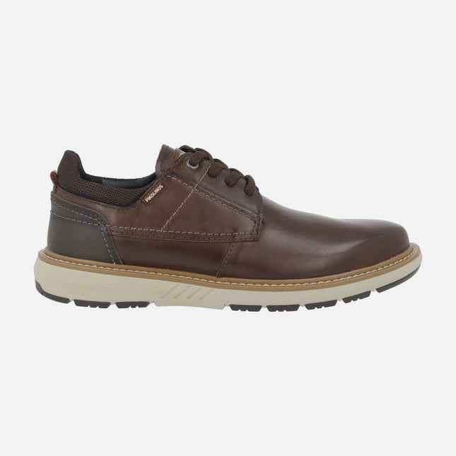 Zapatos marrones de piel con cordones para hombre BILBAO