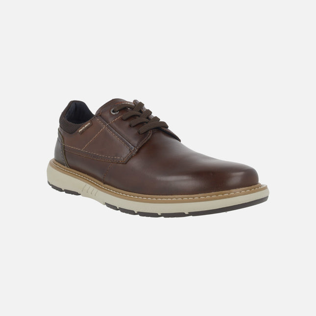 Zapatos marrones de piel con cordones para hombre BILBAO