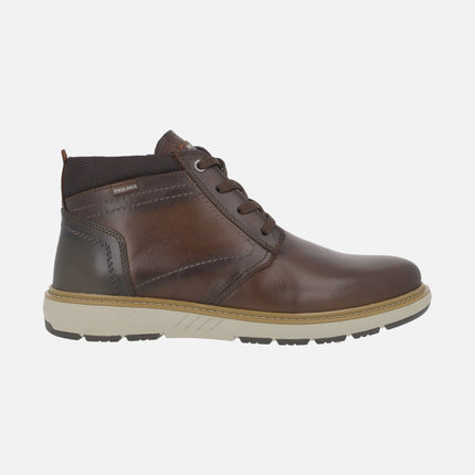 Botines marrones de piel para hombre BILBAO con suela extralight