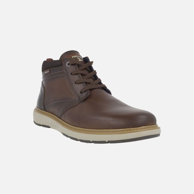 Botines marrones de piel para hombre BILBAO con suela extralight