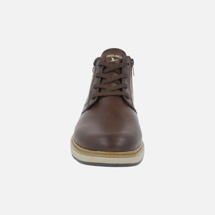 Botines marrones de piel para hombre BILBAO con suela extralight